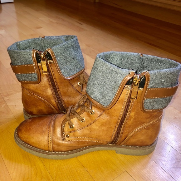 Tommy Hilfiger Brown Lace Up Boots - Picture 4 of 6